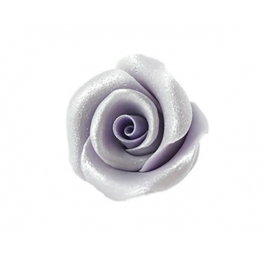 Róża cukrowa perłowa fioletowa mercedes do dekoracji tortu 1 sztuka
